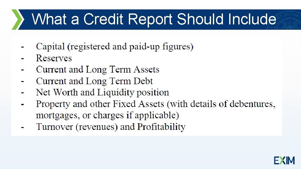 What a Credit Report Should Include 