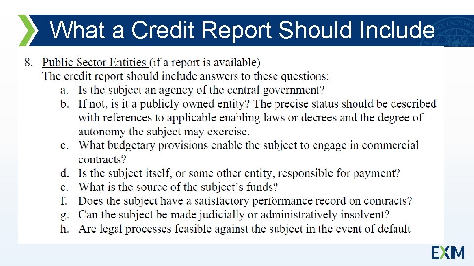 What a Credit Report Should Include 