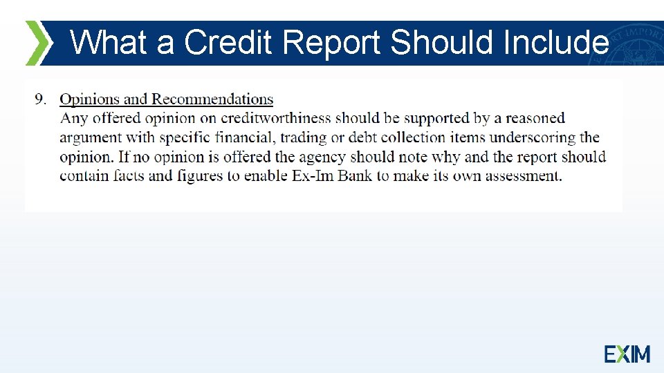 What a Credit Report Should Include 