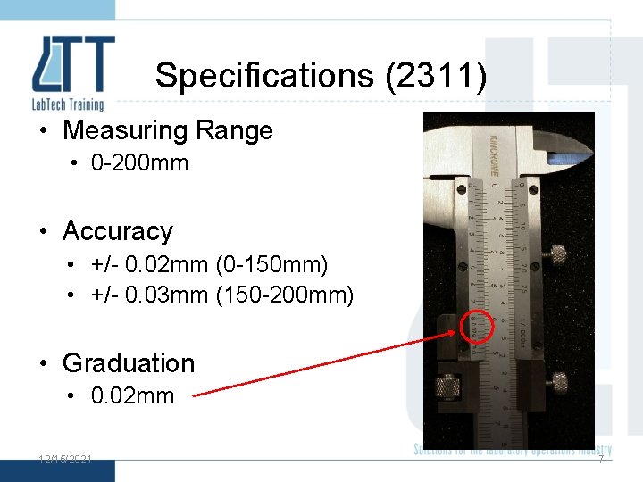 Specifications (2311) • Measuring Range • 0 -200 mm • Accuracy • +/- 0.