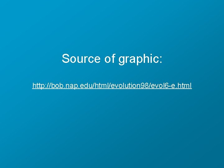 Source of graphic: http: //bob. nap. edu/html/evolution 98/evol 6 -e. html 