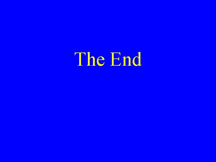 The End 