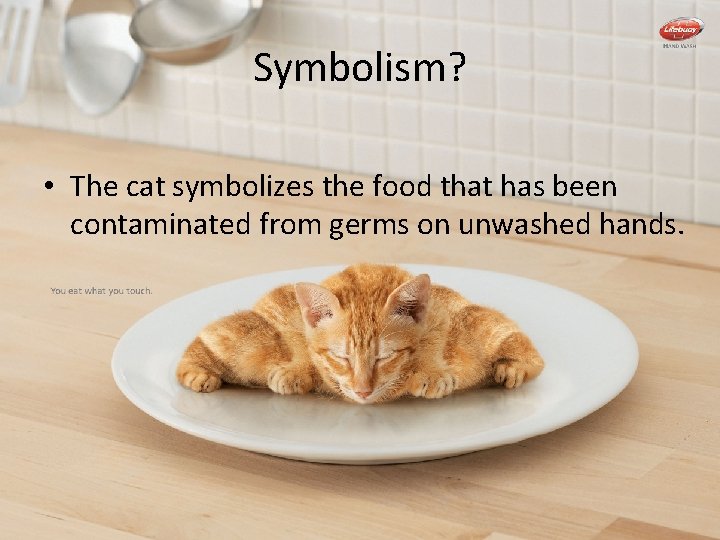 Symbolism? • The cat symbolizes the food that has been contaminated from germs on