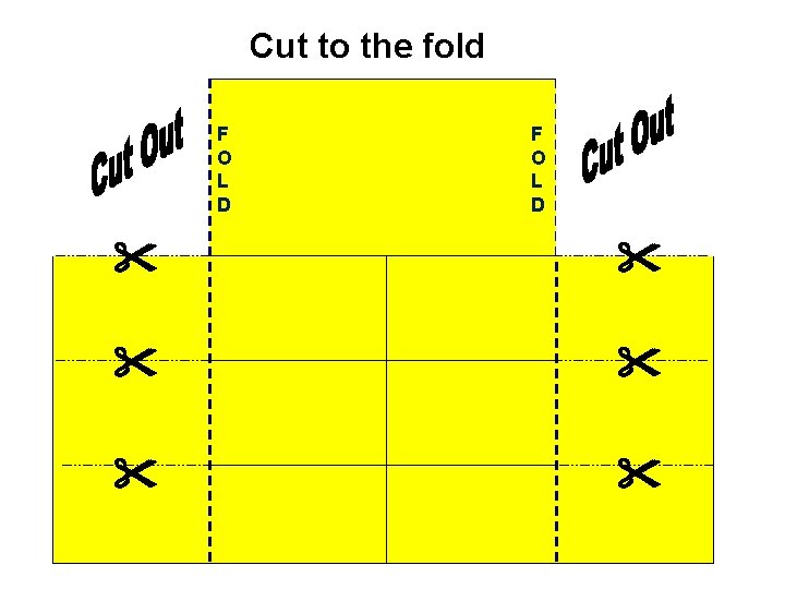 Cut to the fold F O L D 