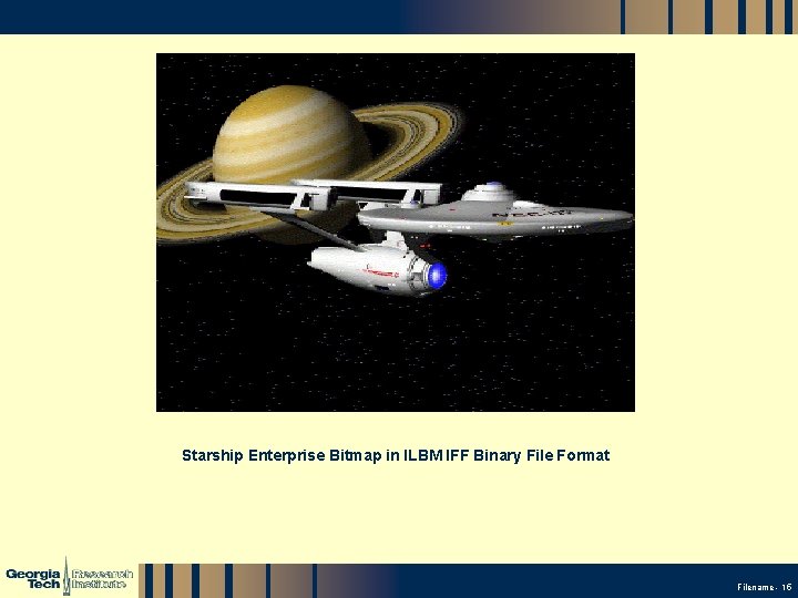 Starship Enterprise Bitmap in ILBM IFF Binary File Format GTRI_B-15 Filename - 15 