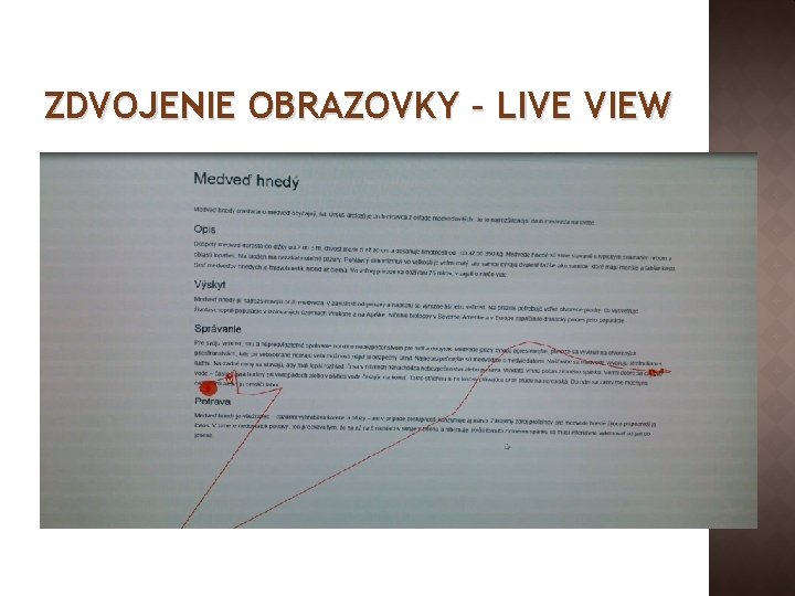 ZDVOJENIE OBRAZOVKY – LIVE VIEW 