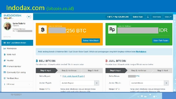 Indodax. com (bitcoin. co. id) 13/12/2021 50 