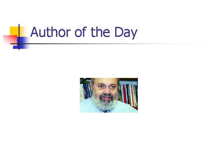 Author of the Day 