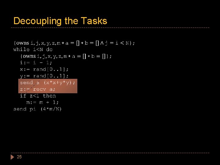 Decoupling the Tasks 25 