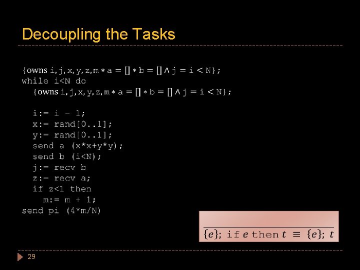 Decoupling the Tasks 29 