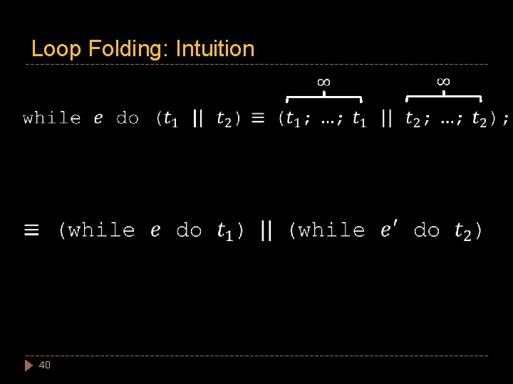 Loop Folding: Intuition 40 