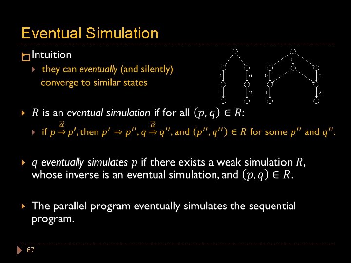 Eventual Simulation � 67 