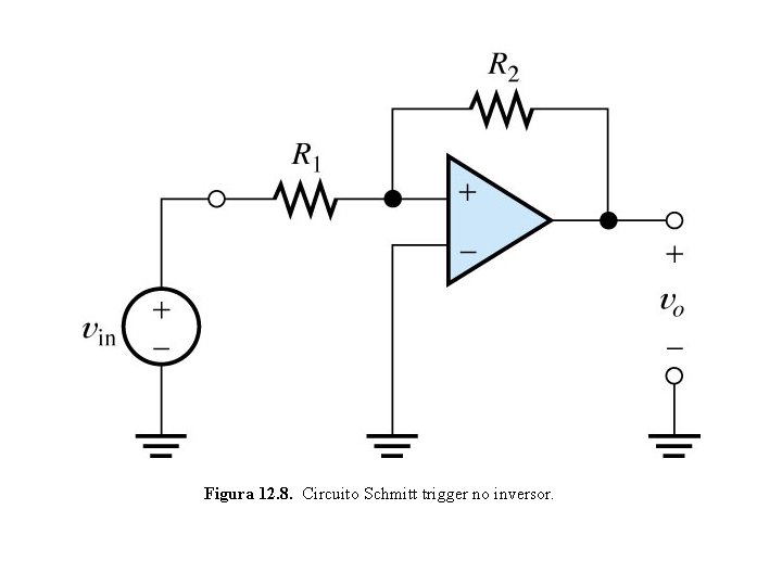 Figura 12. 8. Circuito Schmitt trigger no inversor. 