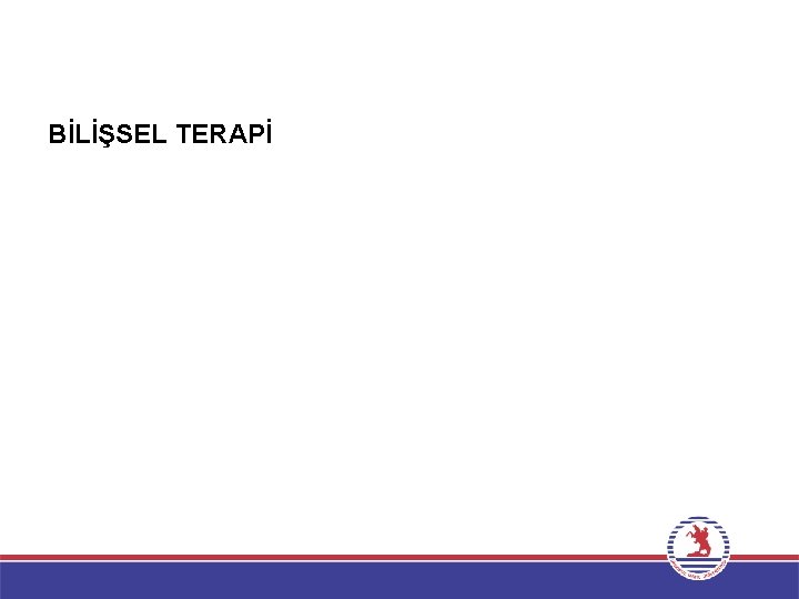 BİLİŞSEL TERAPİ 