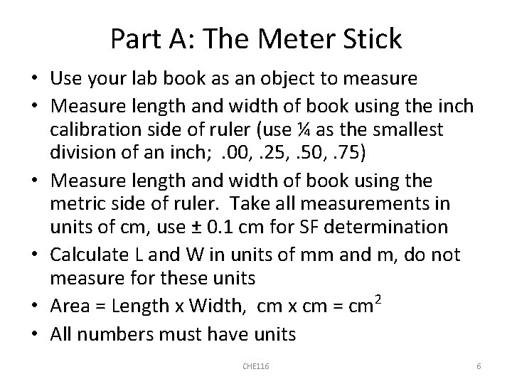 Experiment 1 Basic Laboratory Techniques Parts A D
