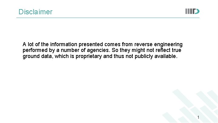 Disclaimer A lot of the information presented comes from reverse engineering performed by a