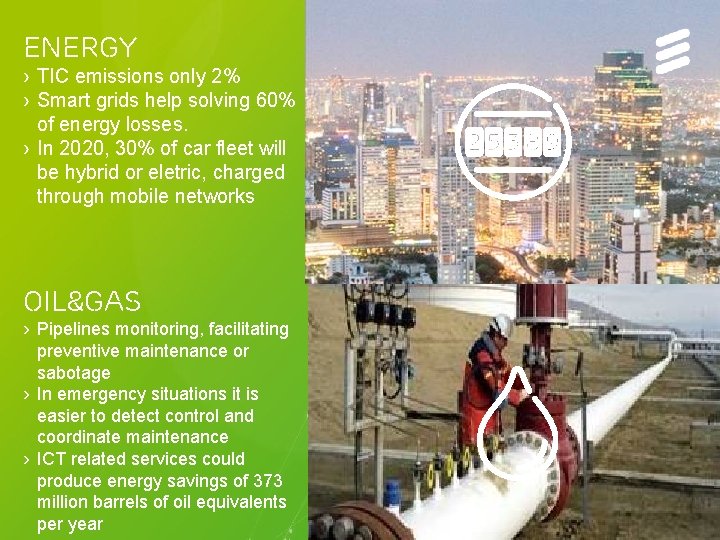 ENERGY › TIC emissions only 2% › Smart grids help solving 60% of energy