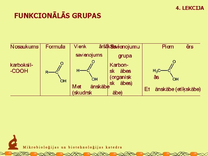 4. LEKCIJA FUNKCIONĀLĀS GRUPAS 