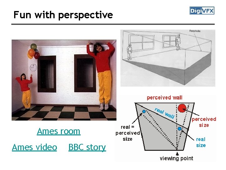 Fun with perspective Ames room Ames video BBC story Fun with perspective Ames room Ames video BBC story