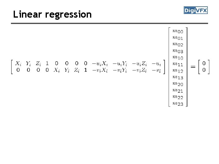 Linear regression Linear regression