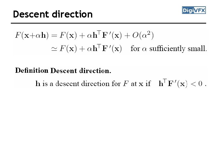 Descent direction Descent direction