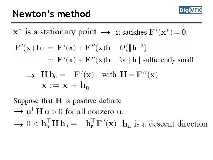 Newton’s method → → Newton’s method → →