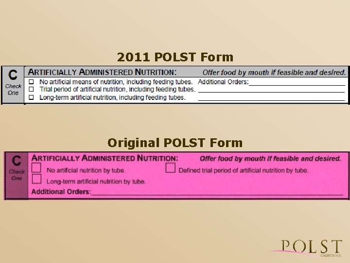 2011 POLST Form Original POLST Form 