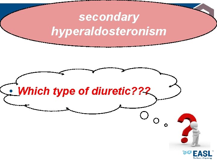 secondary hyperaldosteronism • Which type of diuretic? ? ? 