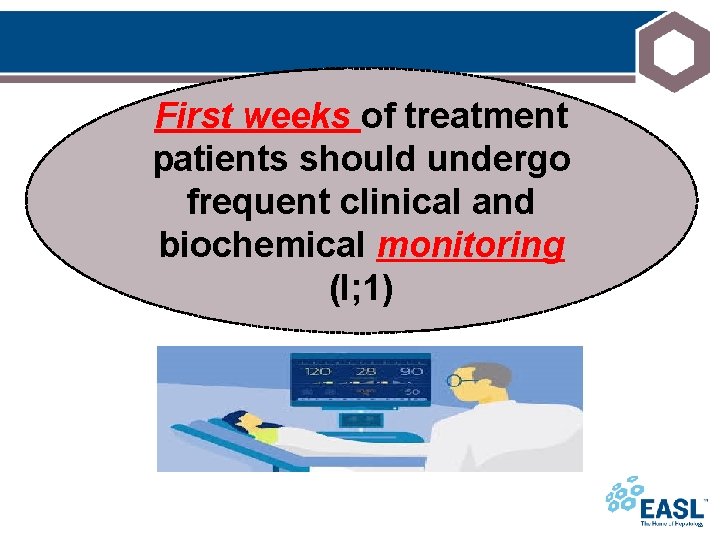 First weeks of treatment patients should undergo frequent clinical and biochemical monitoring (I; 1)