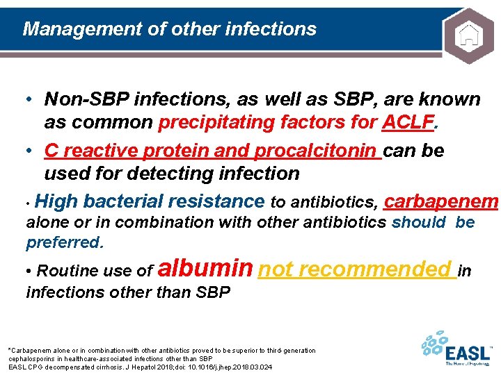 Management of other infections • Non-SBP infections, as well as SBP, are known as