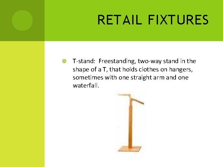 RETAIL FIXTURES T-stand: Freestanding, two-way stand in the shape of a T, that holds