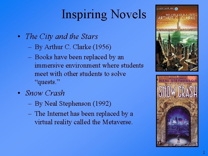 Inspiring Novels • The City and the Stars – By Arthur C. Clarke (1956)