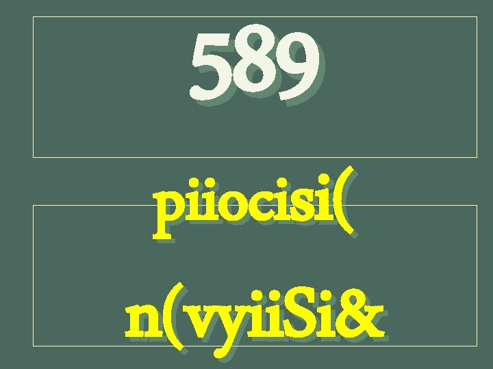 589 piiocisi( n(vyii. Si& 