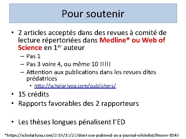 Pour soutenir • 2 articles acceptés dans des revues à comité de lecture répertoriées