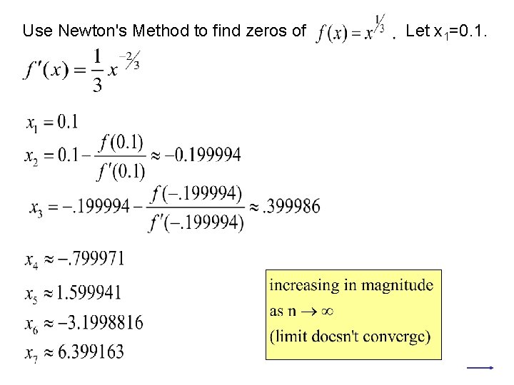 Use Newton's Method to find zeros of Let x 1=0. 1. 