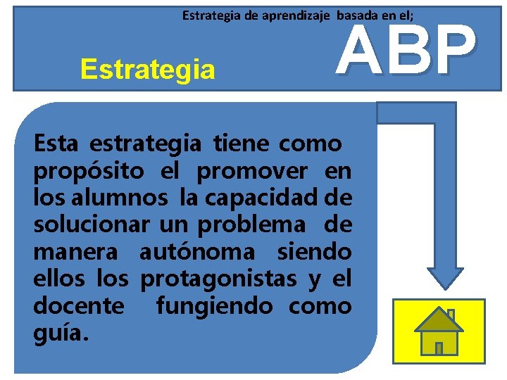 Estrategia de aprendizaje basada en el; Estrategia ABP Esta estrategia tiene como propósito el Estrategia de aprendizaje basada en el; Estrategia ABP Esta estrategia tiene como propósito el