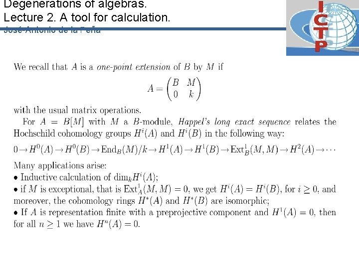 Degenerations of algebras. Lecture 2. A tool for calculation. José-Antonio de la Peña 