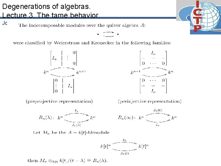 Degenerations of algebras. Lecture 3. The tame behavior. José-Antonio de la Peña 