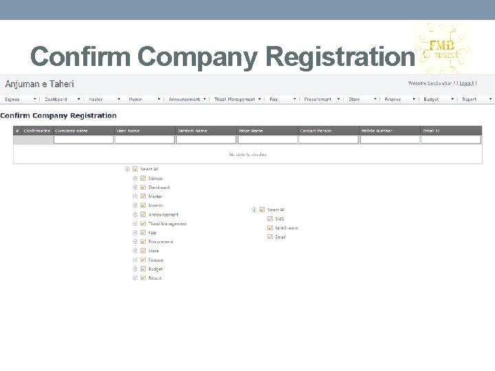 Confirm Company Registration 