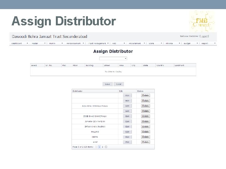 Assign Distributor 