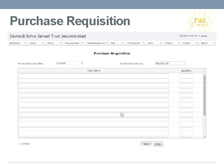 Purchase Requisition 