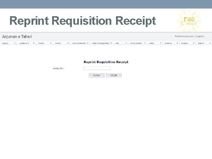 Reprint Requisition Receipt 