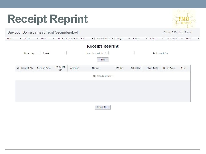 Receipt Reprint 