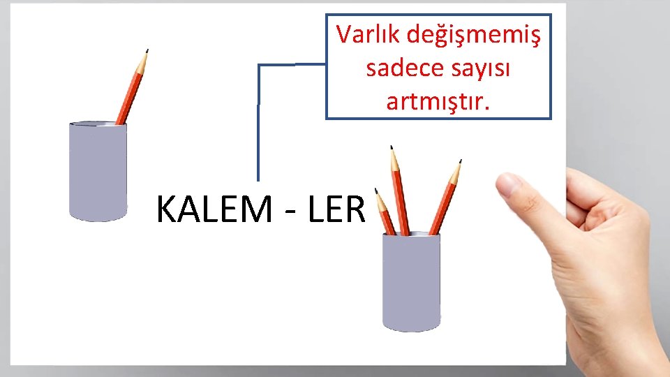 Varlık değişmemiş sadece sayısı artmıştır. KALEM - LER 