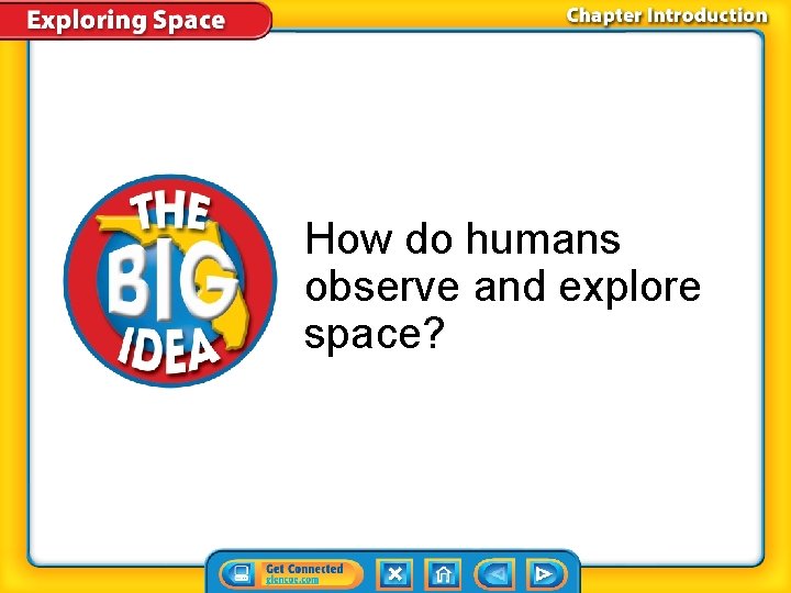 How do humans observe and explore space? 