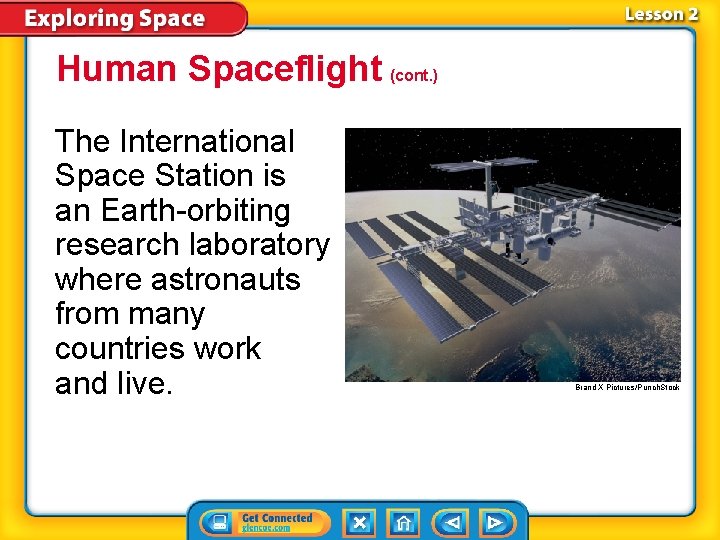 Human Spaceflight (cont. ) The International Space Station is an Earth-orbiting research laboratory where