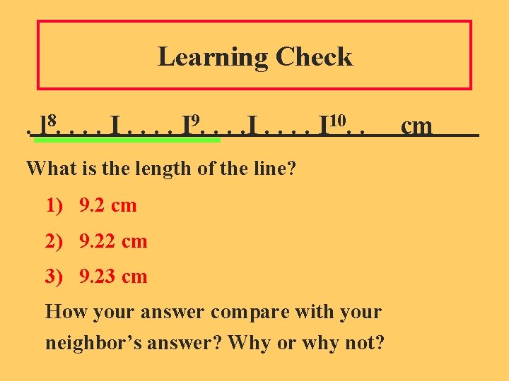 Learning Check. l 8. . . . I 9. . . . I 10.