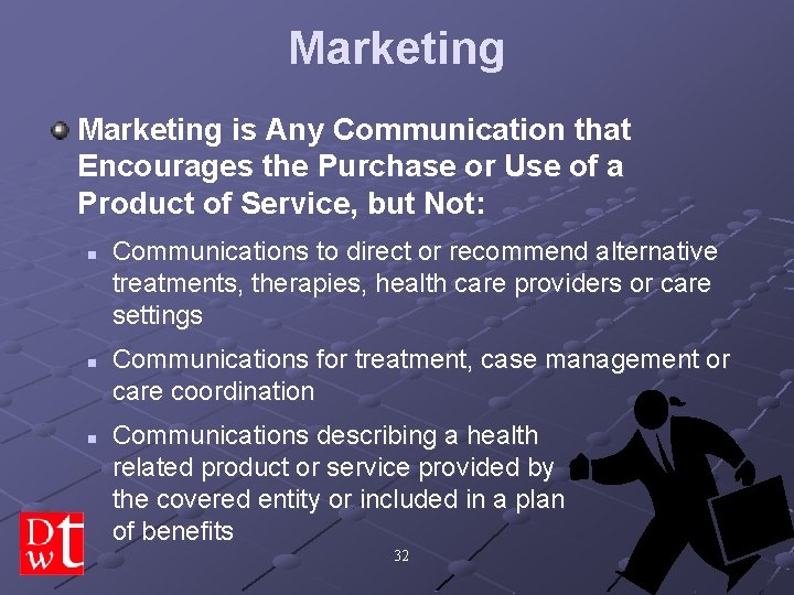 Marketing is Any Communication that Encourages the Purchase or Use of a Product of