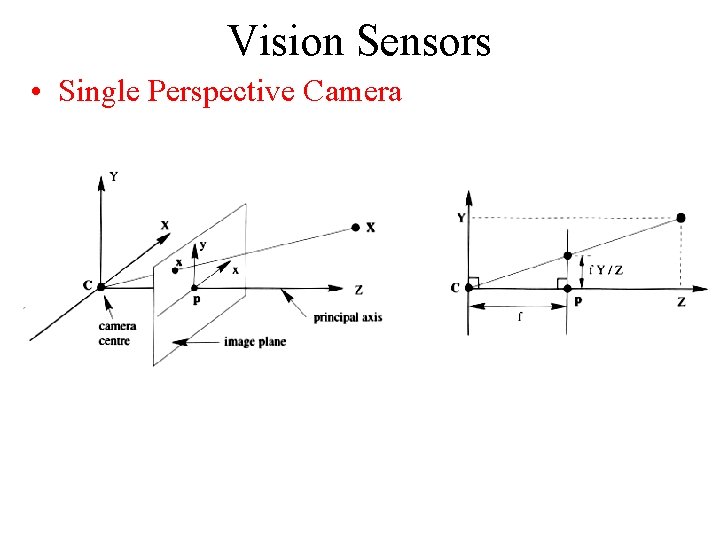 Vision Sensors • Single Perspective Camera 