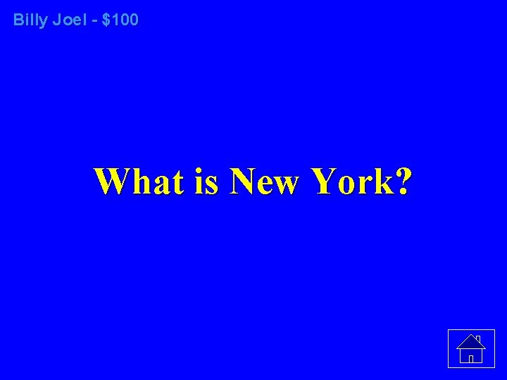 Billy Joel - $100 What is New York? 